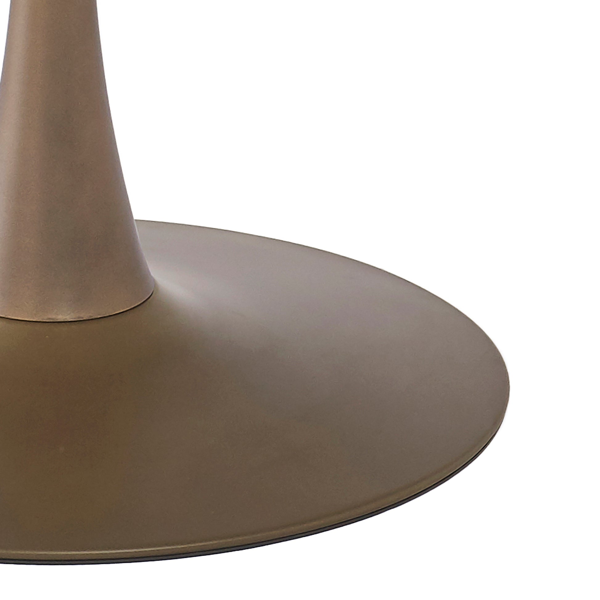 Zilo Large Pedestal Dining Table - Aged Gold Faux Marble-DECOROLALA