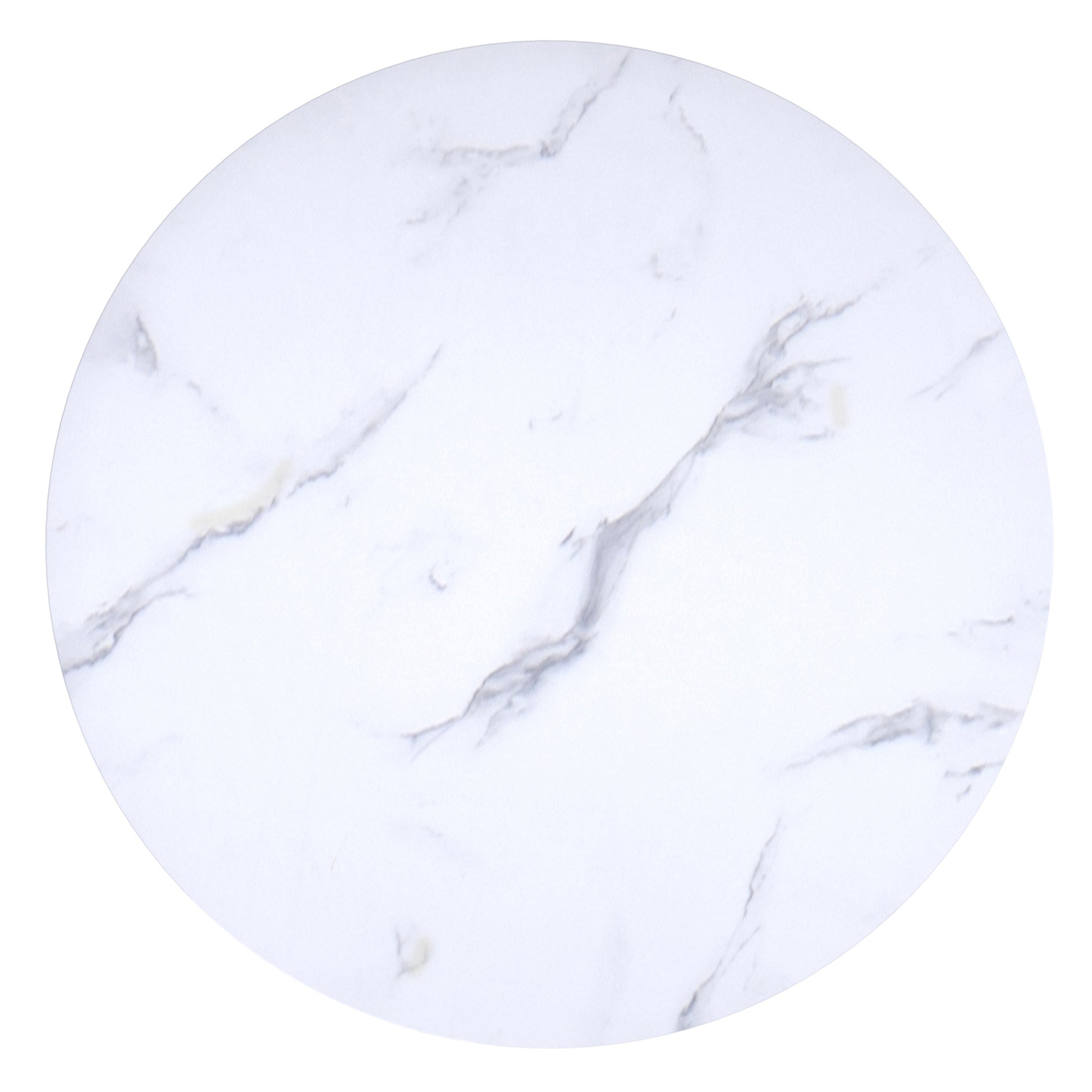 Zilo Pedestal Dining Table - Aged Gold Faux Marble Small-DECOROLALA
