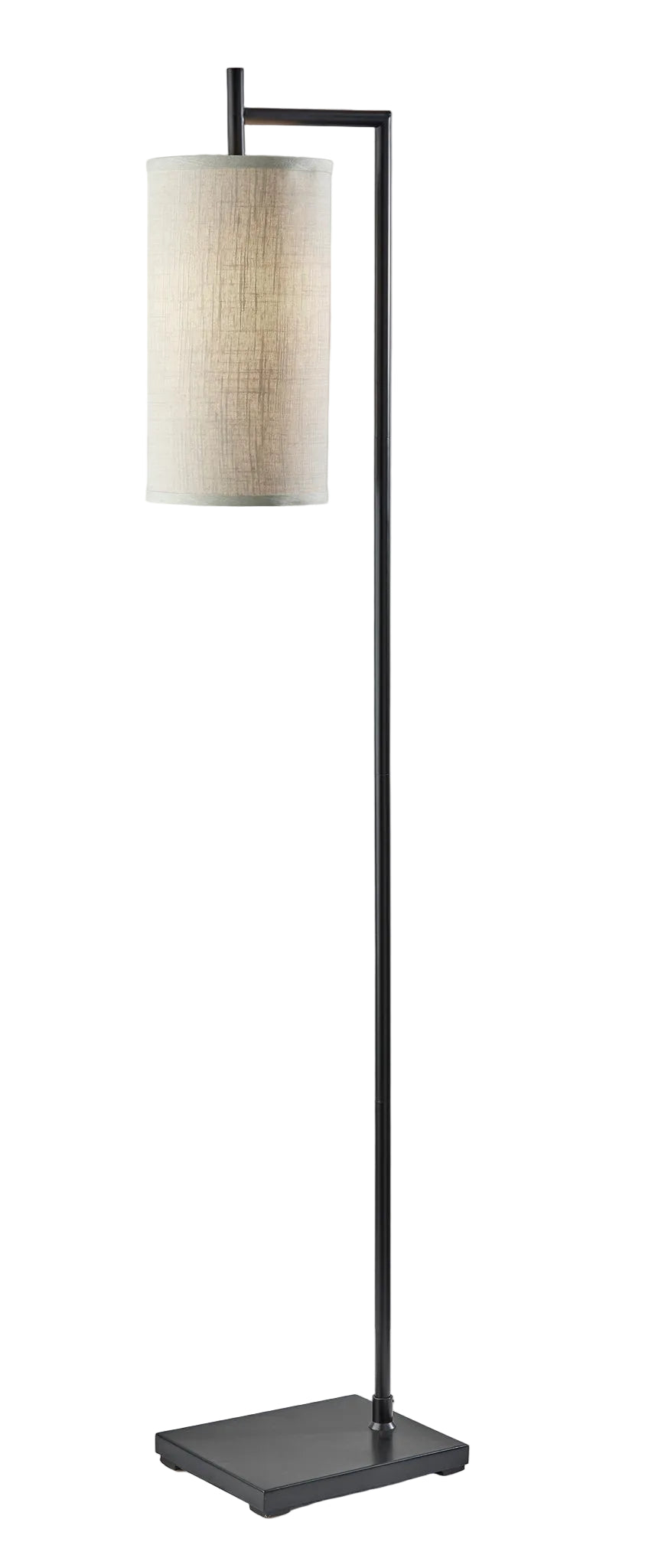 Zion Floor Lamp - Black Metal Drum-Lighting-DECOROLALA
