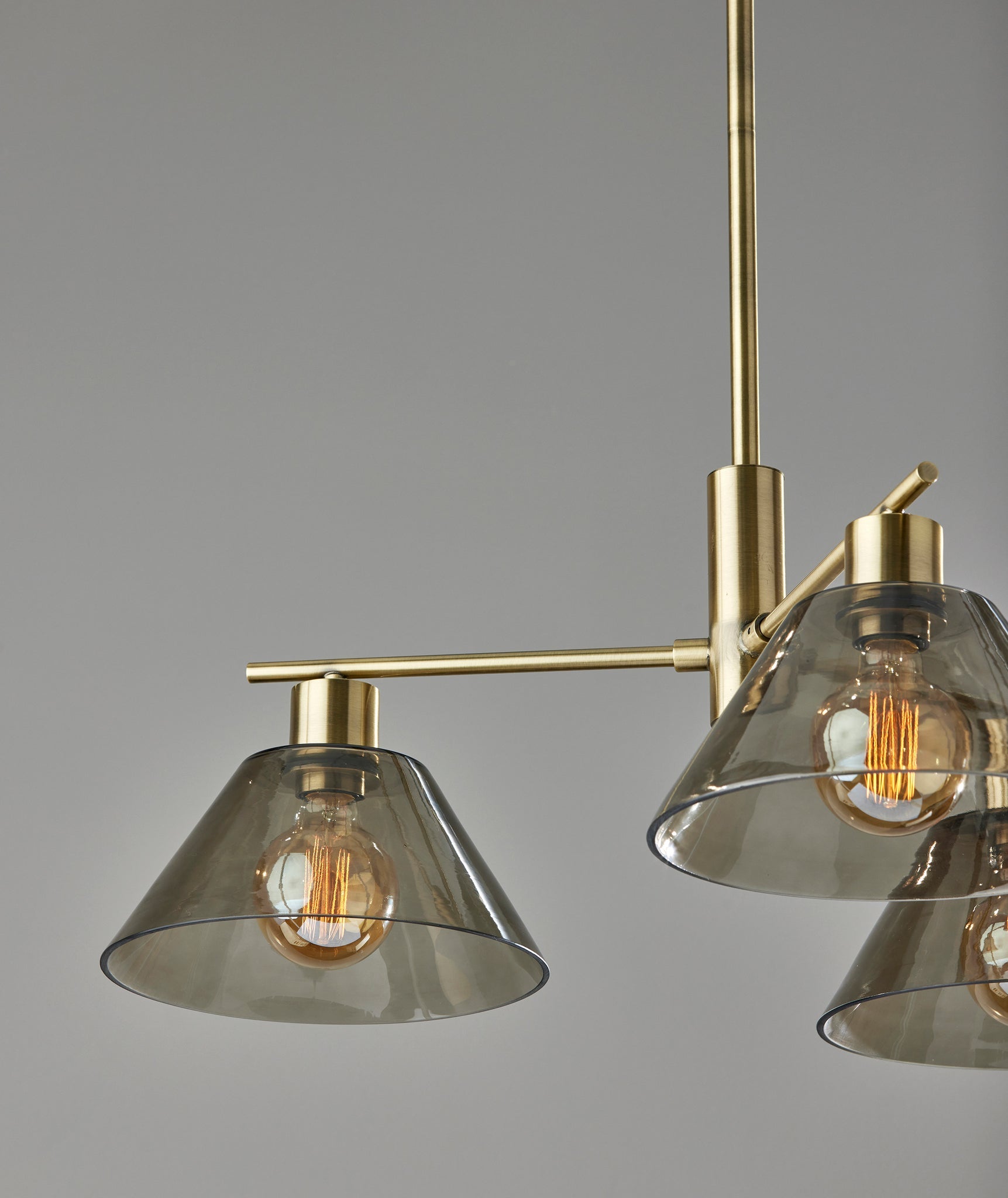 Zoe 3-Light Chandelier Vintage Brass Adjustable-Lighting-DECOROLALA