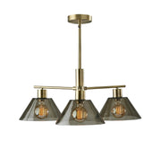Zoe 3-Light Chandelier Vintage Brass Adjustable-Lighting-DECOROLALA