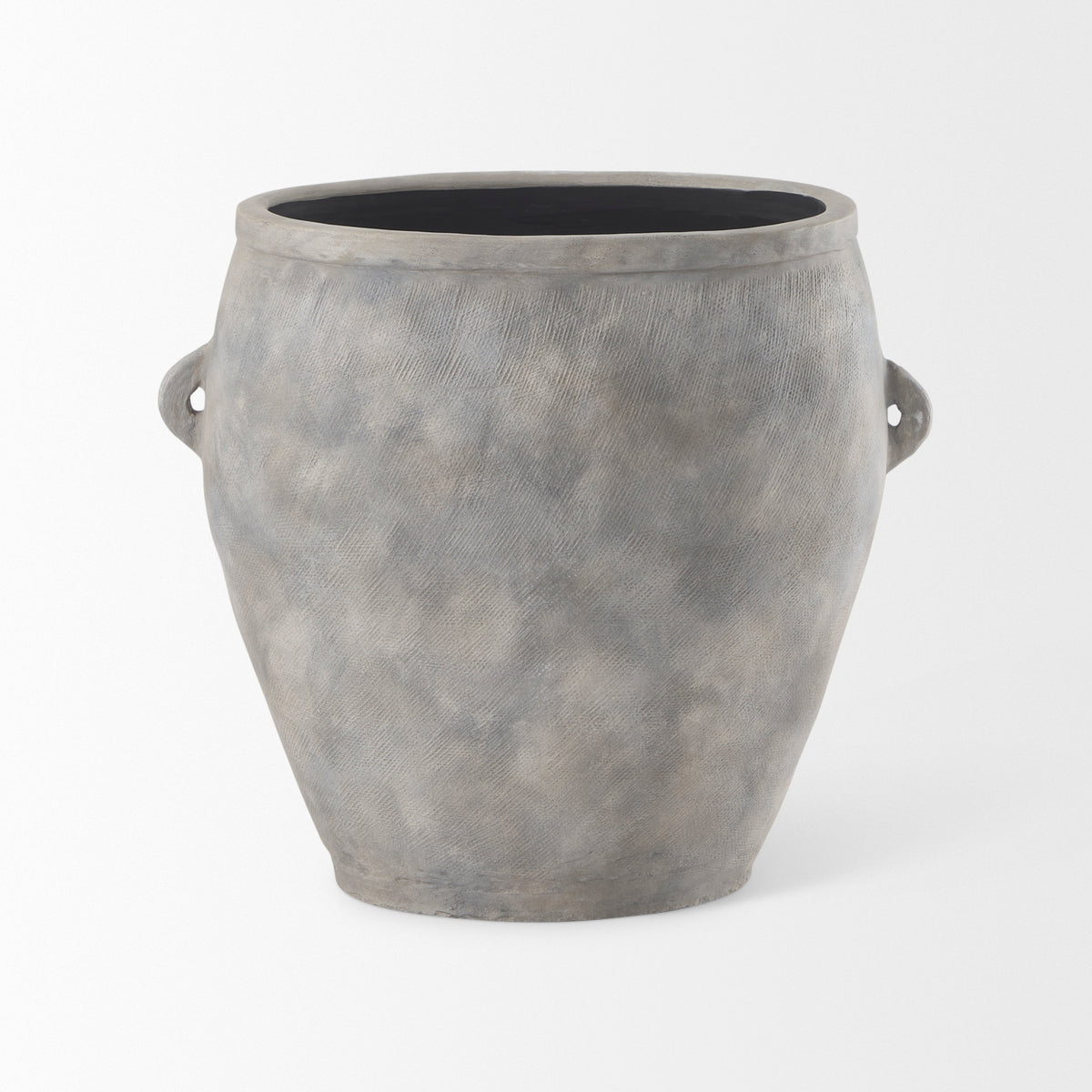 Zuma 27.2L x 18.1W x 24.4H Light Gray Ceramic Floor Vase-Vase-DECOROLALA