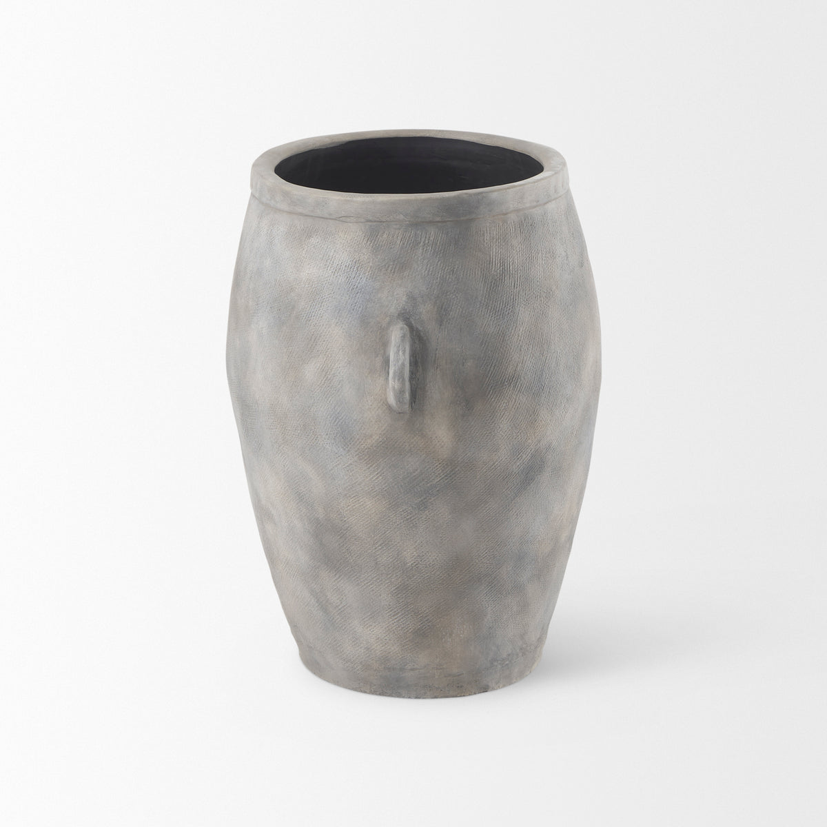 Zuma 27.2L x 18.1W x 24.4H Light Gray Ceramic Floor Vase-Vase-DECOROLALA