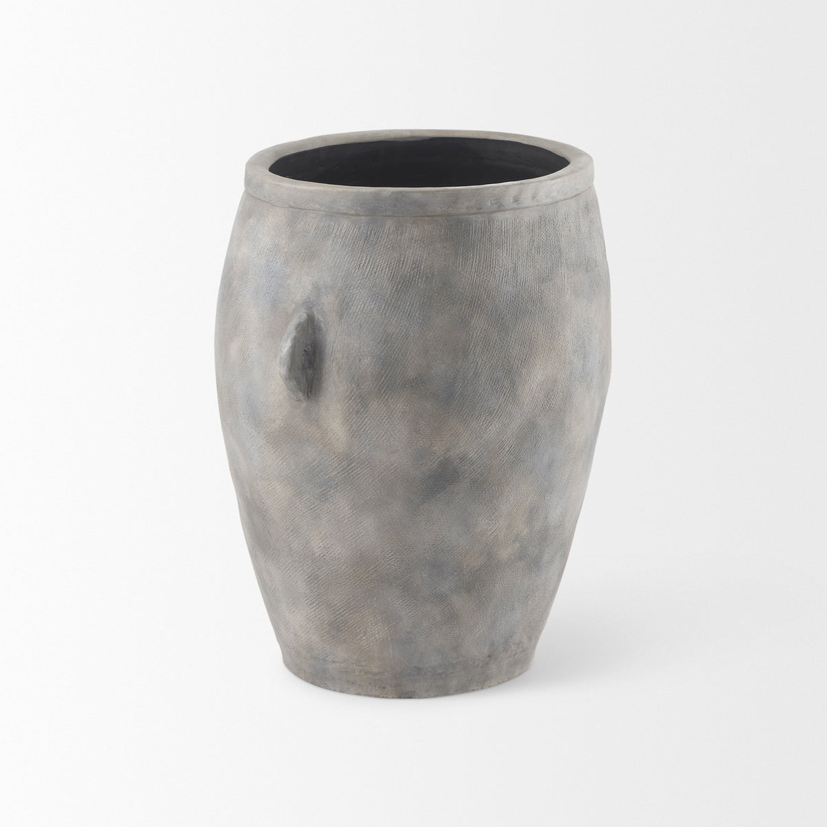Zuma 27.2L x 18.1W x 24.4H Light Gray Ceramic Floor Vase-Vase-DECOROLALA