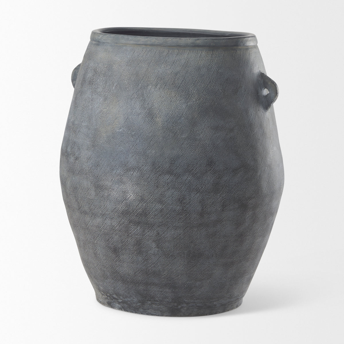 Zuma 27.2L x 20.5W x 31.9H Dark Gray Ceramic Floor Vase-Vase-DECOROLALA