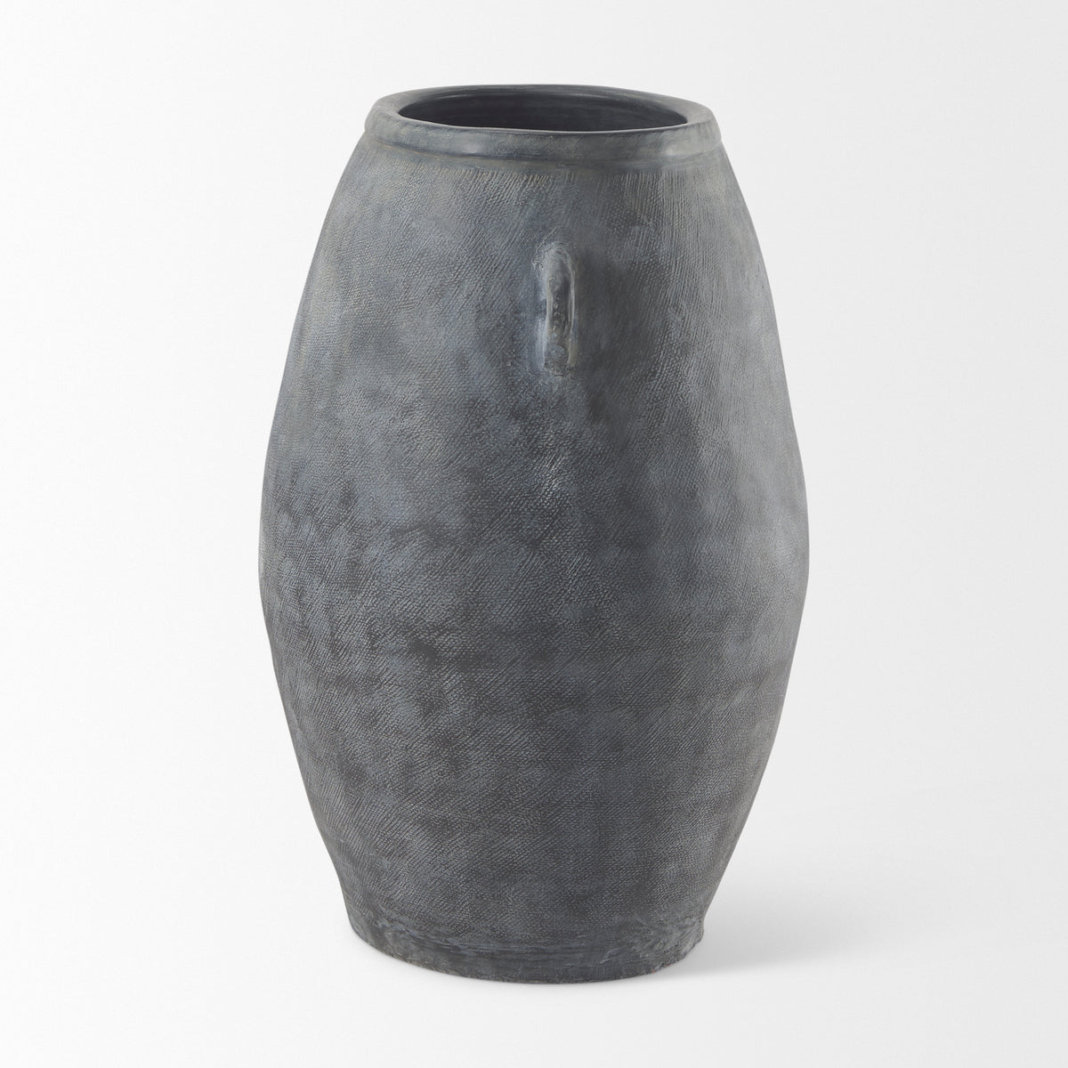 Zuma 27.2L x 20.5W x 31.9H Dark Gray Ceramic Floor Vase-Vase-DECOROLALA