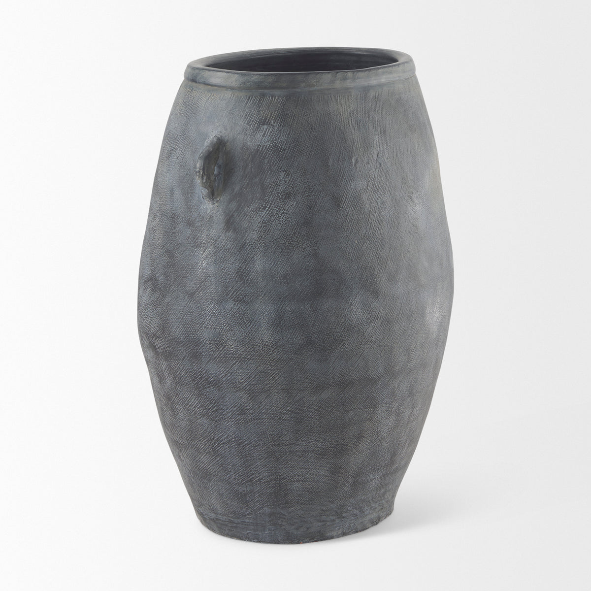 Zuma 27.2L x 20.5W x 31.9H Dark Gray Ceramic Floor Vase-Vase-DECOROLALA