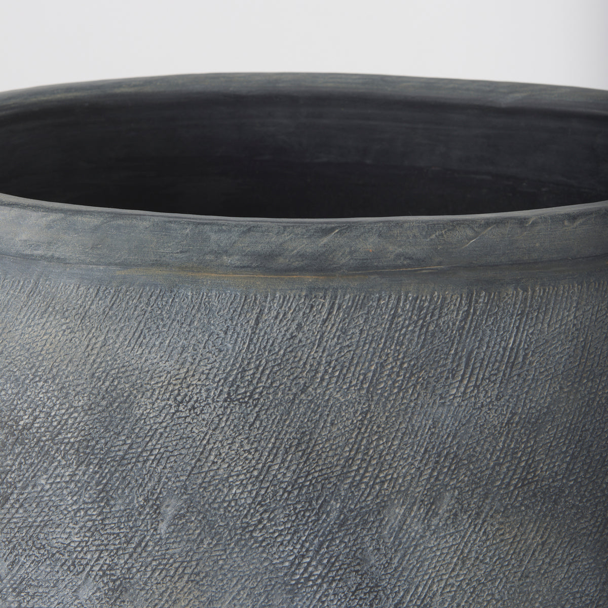Zuma 27.2L x 20.5W x 31.9H Dark Gray Ceramic Floor Vase-Vase-DECOROLALA