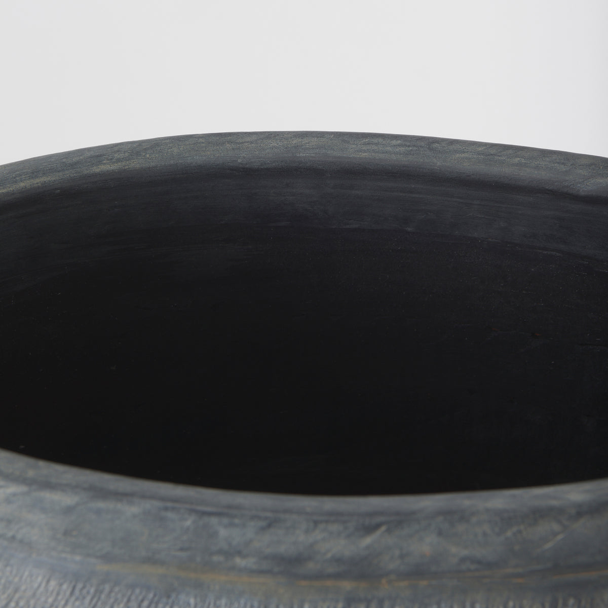 Zuma 27.2L x 20.5W x 31.9H Dark Gray Ceramic Floor Vase-Vase-DECOROLALA