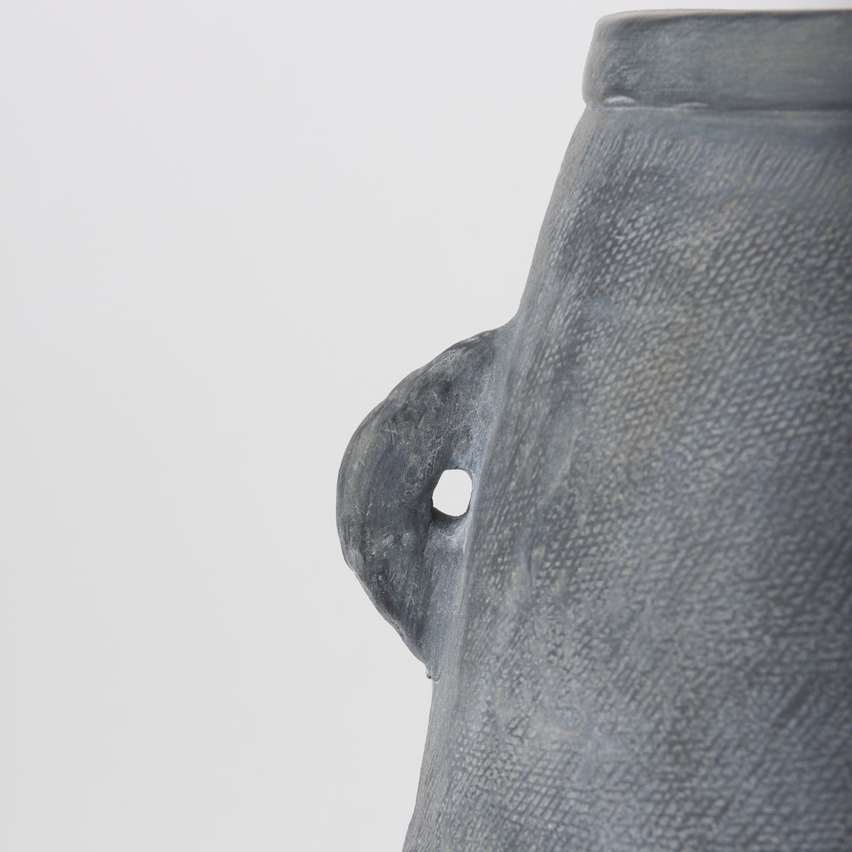 Zuma 27.2L x 20.5W x 31.9H Dark Gray Ceramic Floor Vase-Vase-DECOROLALA