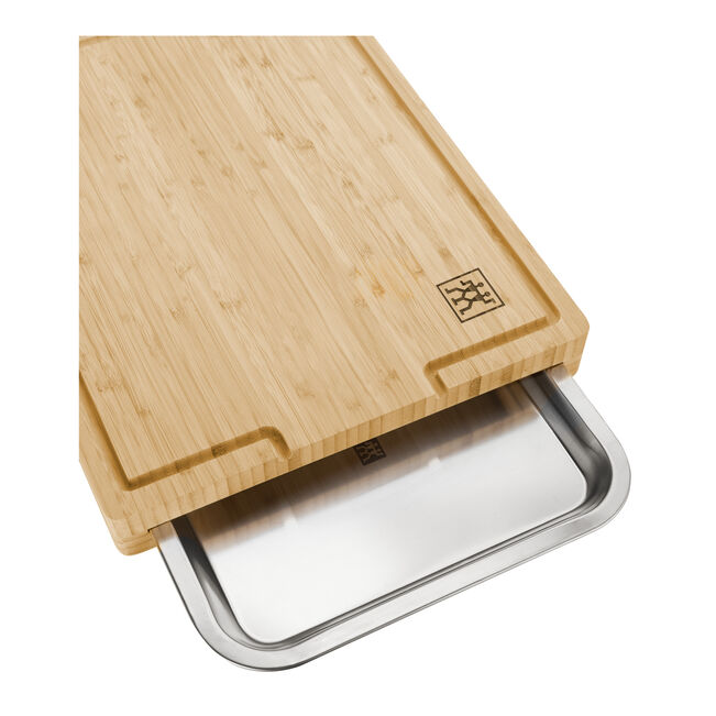 Zwilling BBQ+ Bamboo Cutting Board - Stainless Steel Tray-Cutting Board-DECOROLALA
