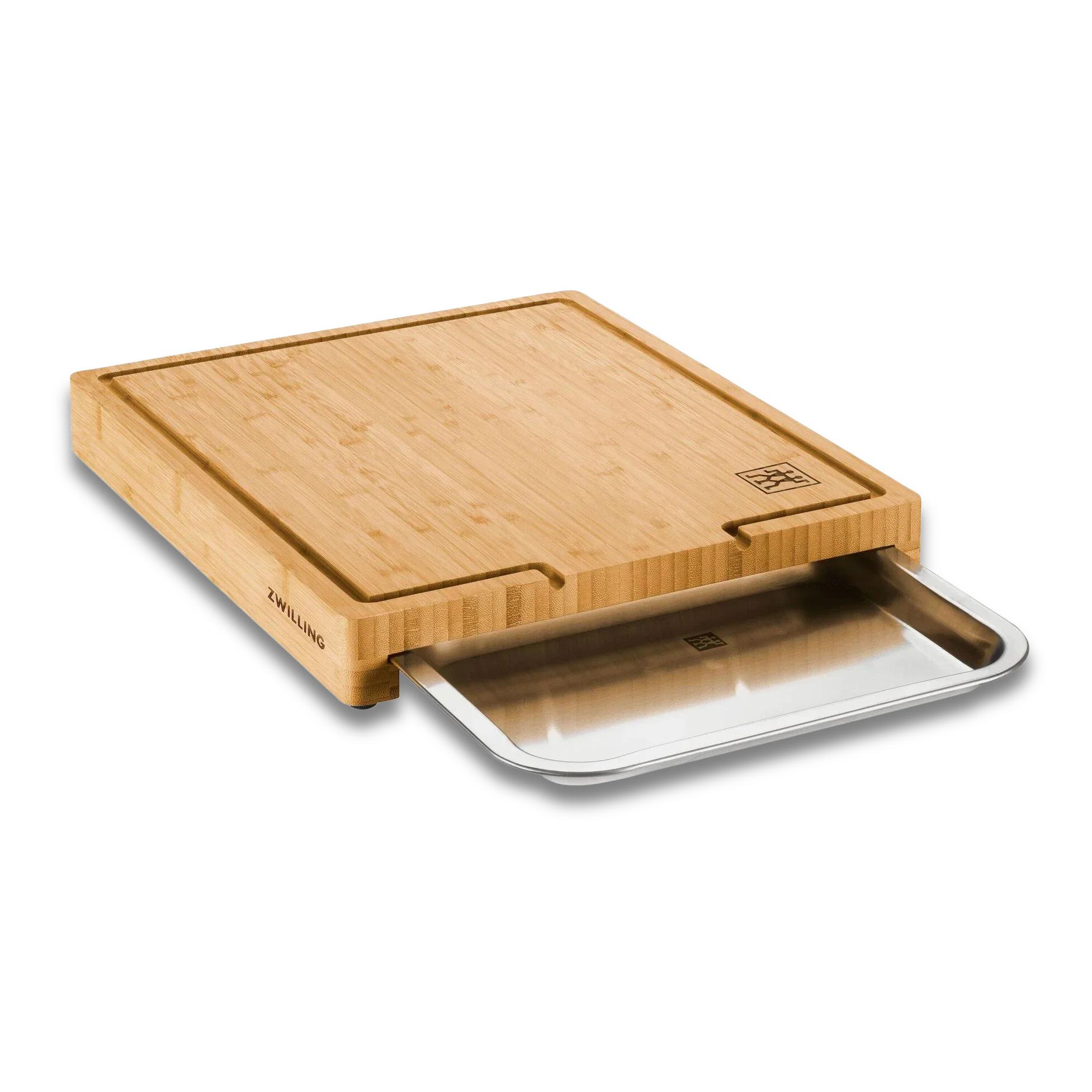 Zwilling BBQ+ Bamboo Cutting Board - Stainless Steel Tray-Cutting Board-DECOROLALA