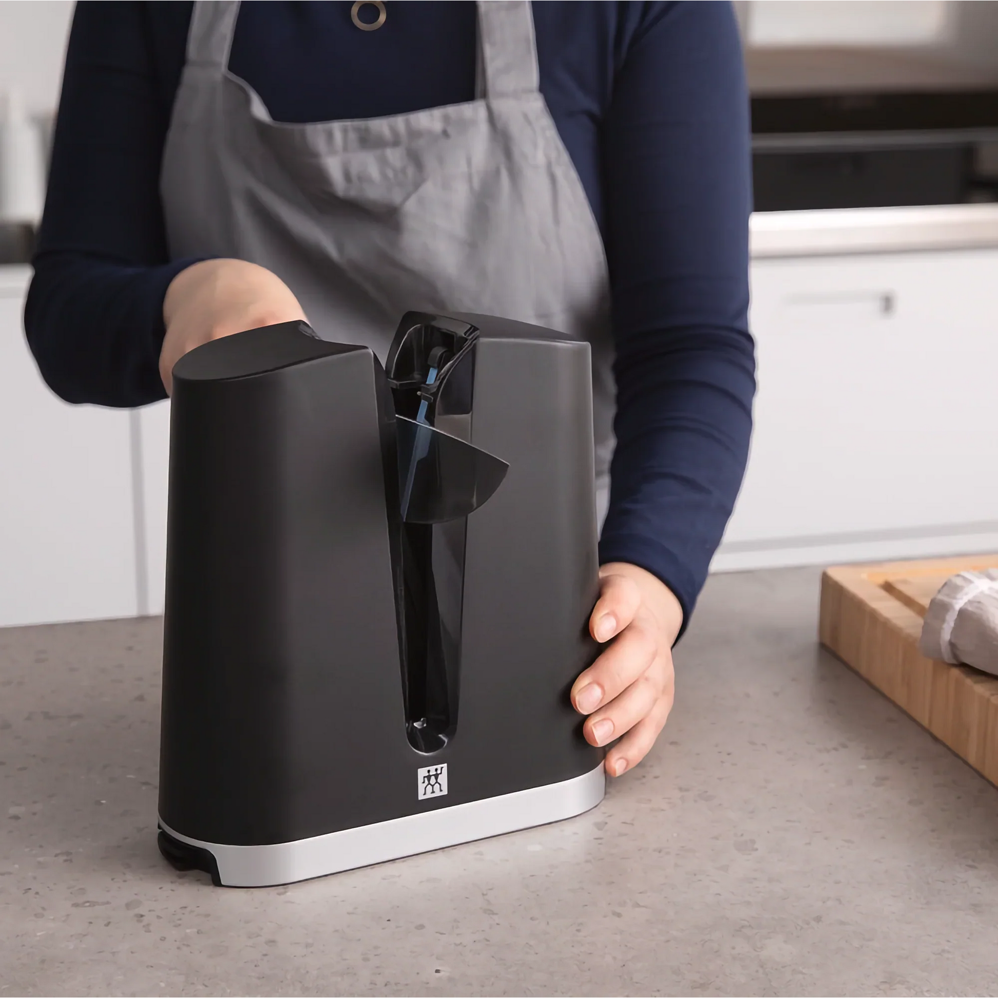 Zwilling J.A. Henckels V-Edge Knife Sharpener Black-Knife Sharpener-DECOROLALA