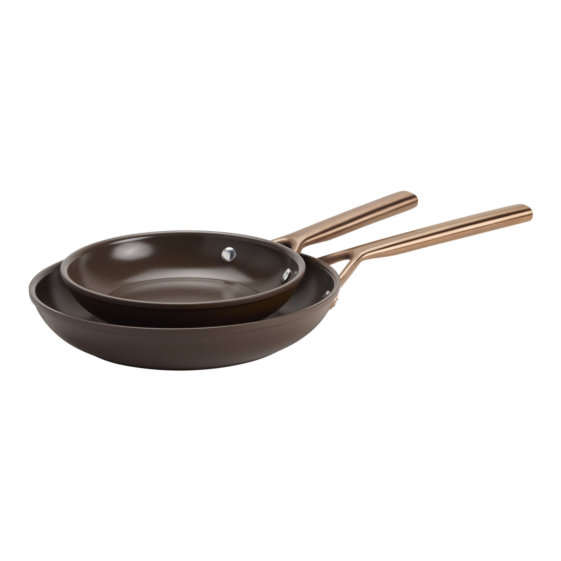 Zwilling Milano 2-Piece Ceramic Nonstick Fry Pan Set - Brown-n/a-DECOROLALA