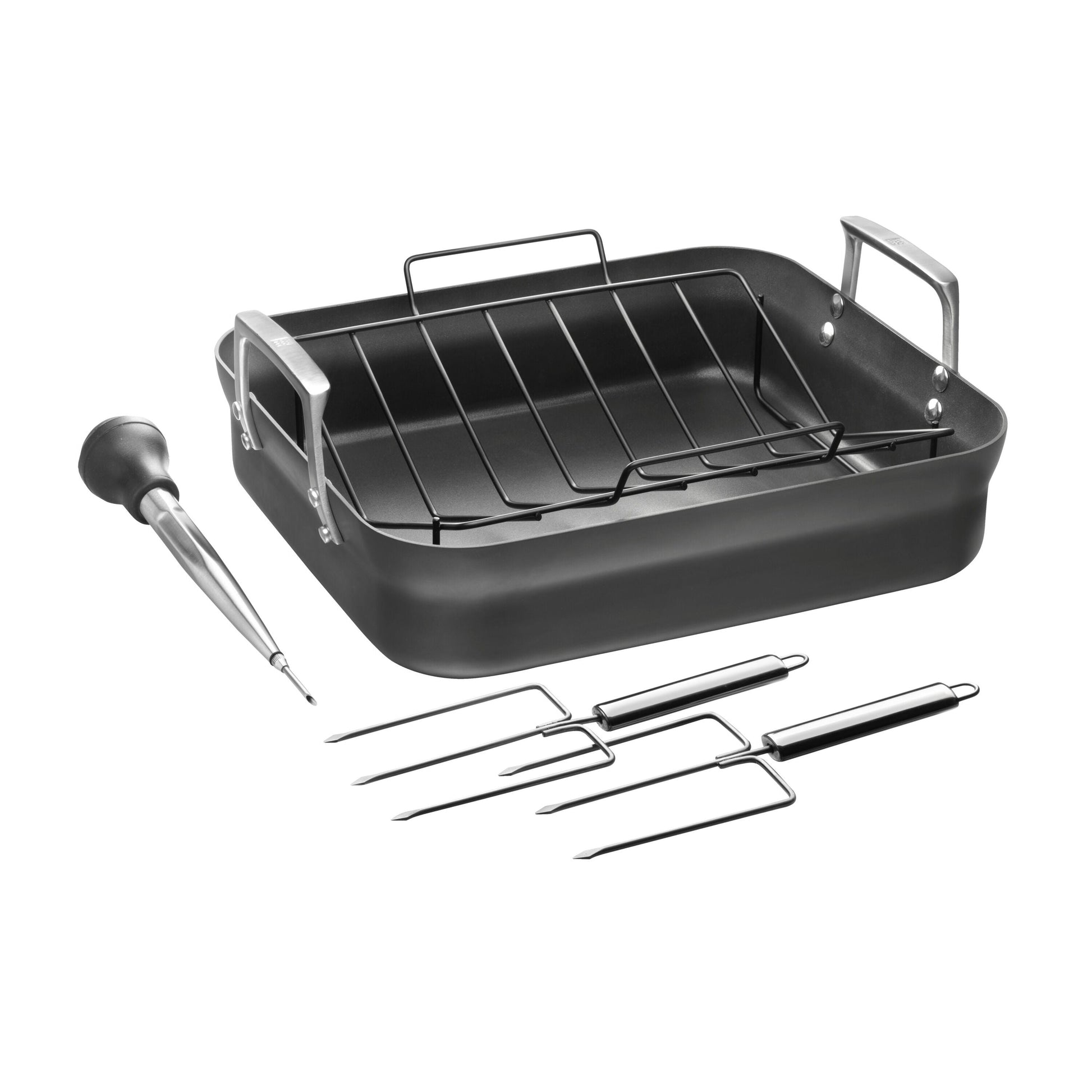 Zwilling Motion 41x36cm Aluminum Nonstick Roaster with Rack-n/a-DECOROLALA