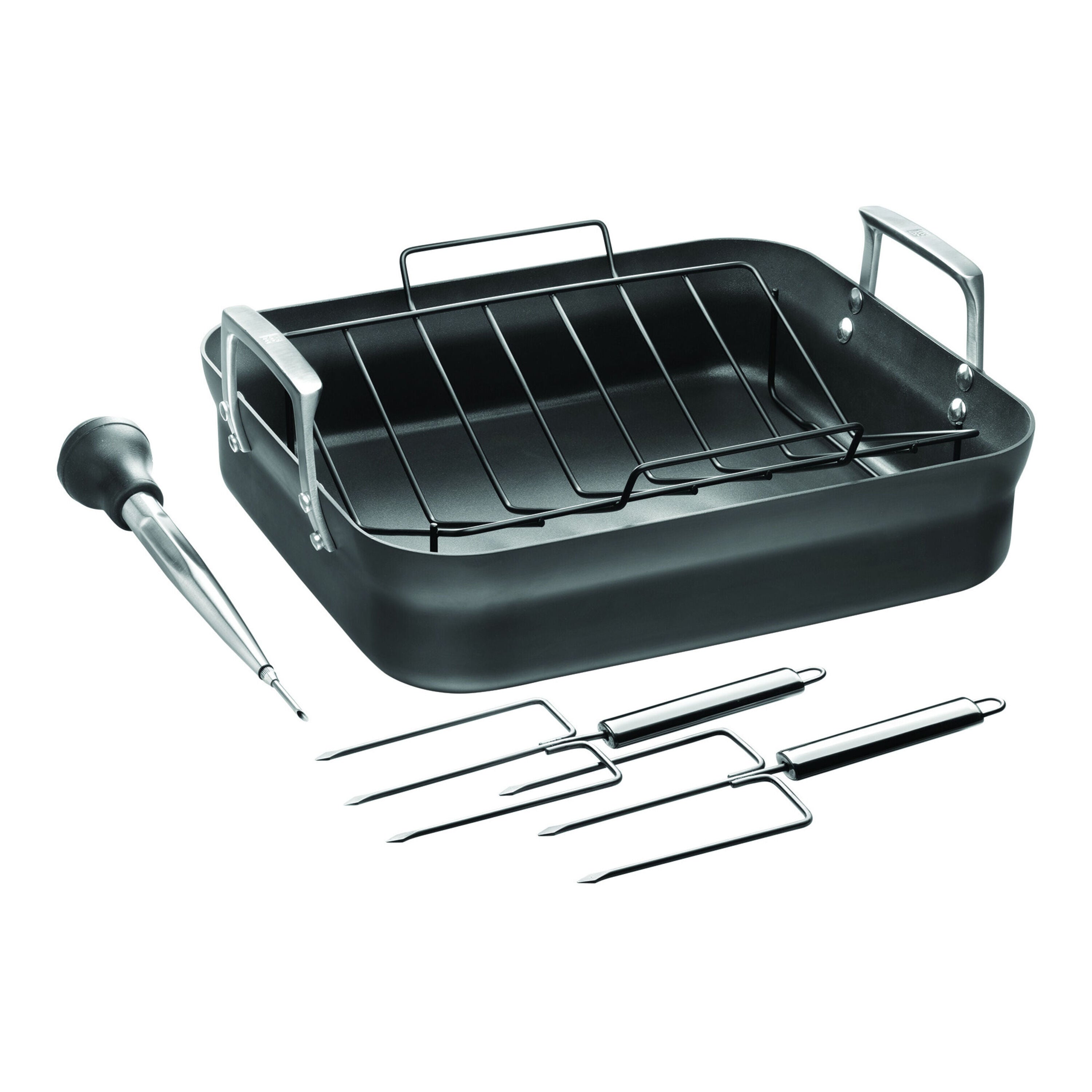 Zwilling Motion 41x36cm Aluminum Nonstick Roaster with Rack-n/a-DECOROLALA