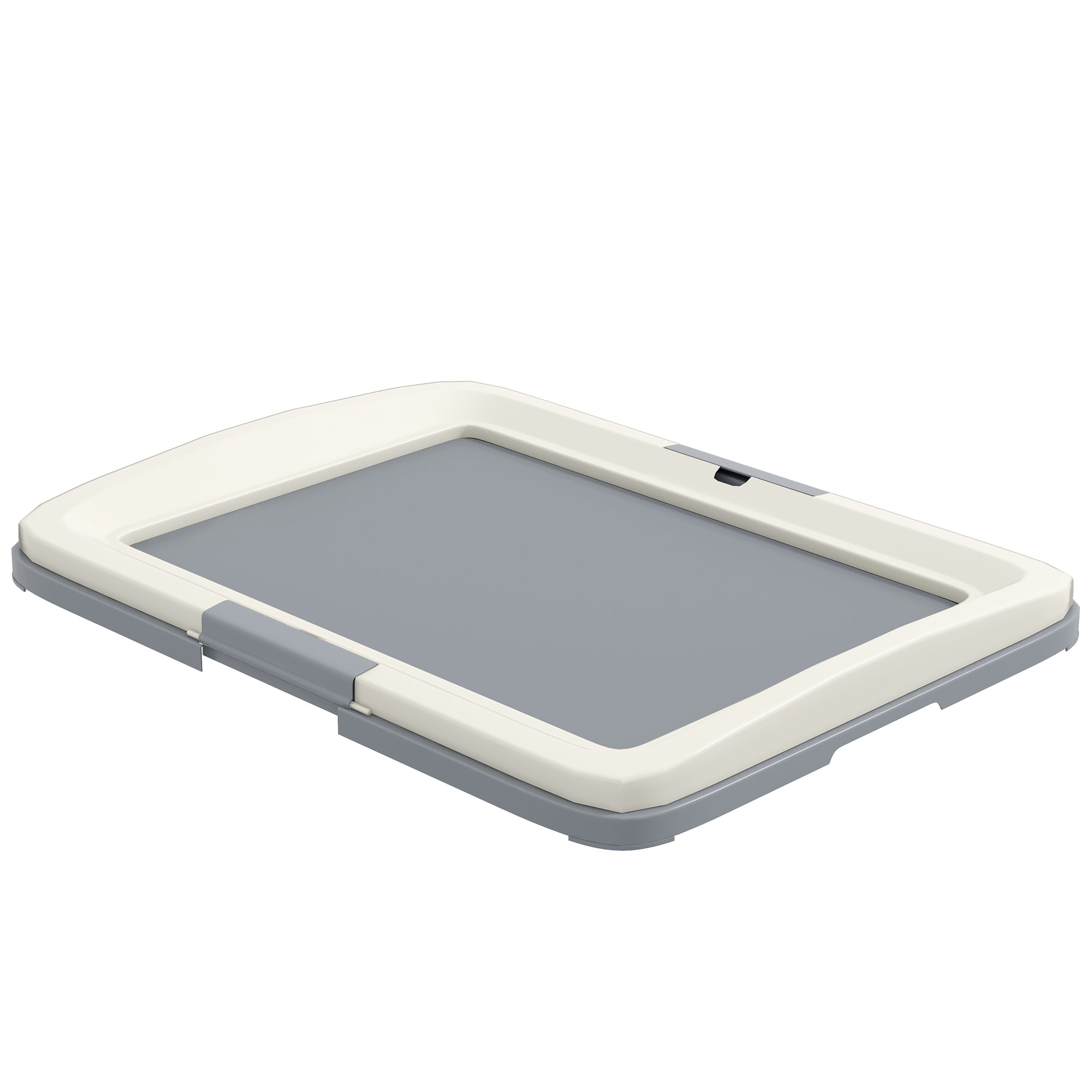 25" x 19" Pee Pad Holder, Dog Potty Tray for Indoor Outdoor, Easy to Clean Dog Training Toilet Pee Pad Tray, Grey