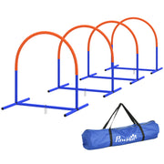 Dog Agility Training Equipment, 4 PCS Obstacle Course with Carrying Bag for Old Dogs, for Backyard, Outdoor, Blue