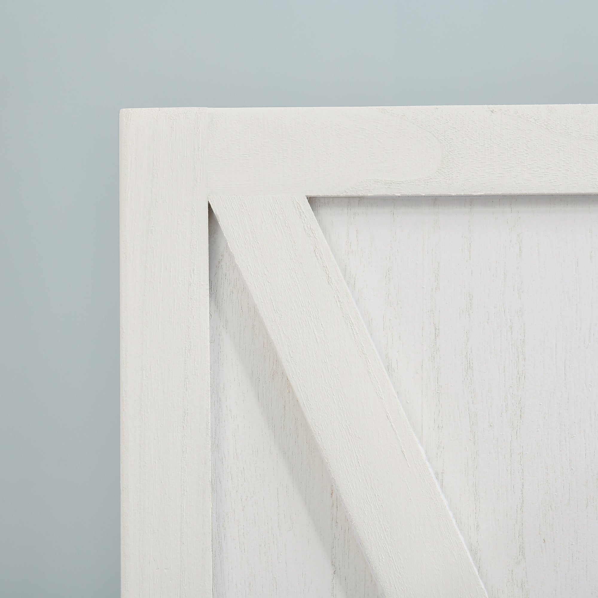 4-panel Wall Partition Farmhouse Room Separator with Foldable Design Wooden Frame 5.6FT, White