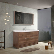 60" Allier Mirror with Shelf - Walnut