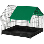 Cage métallique extérieure pour petits animaux, pour lapins et chats, noire