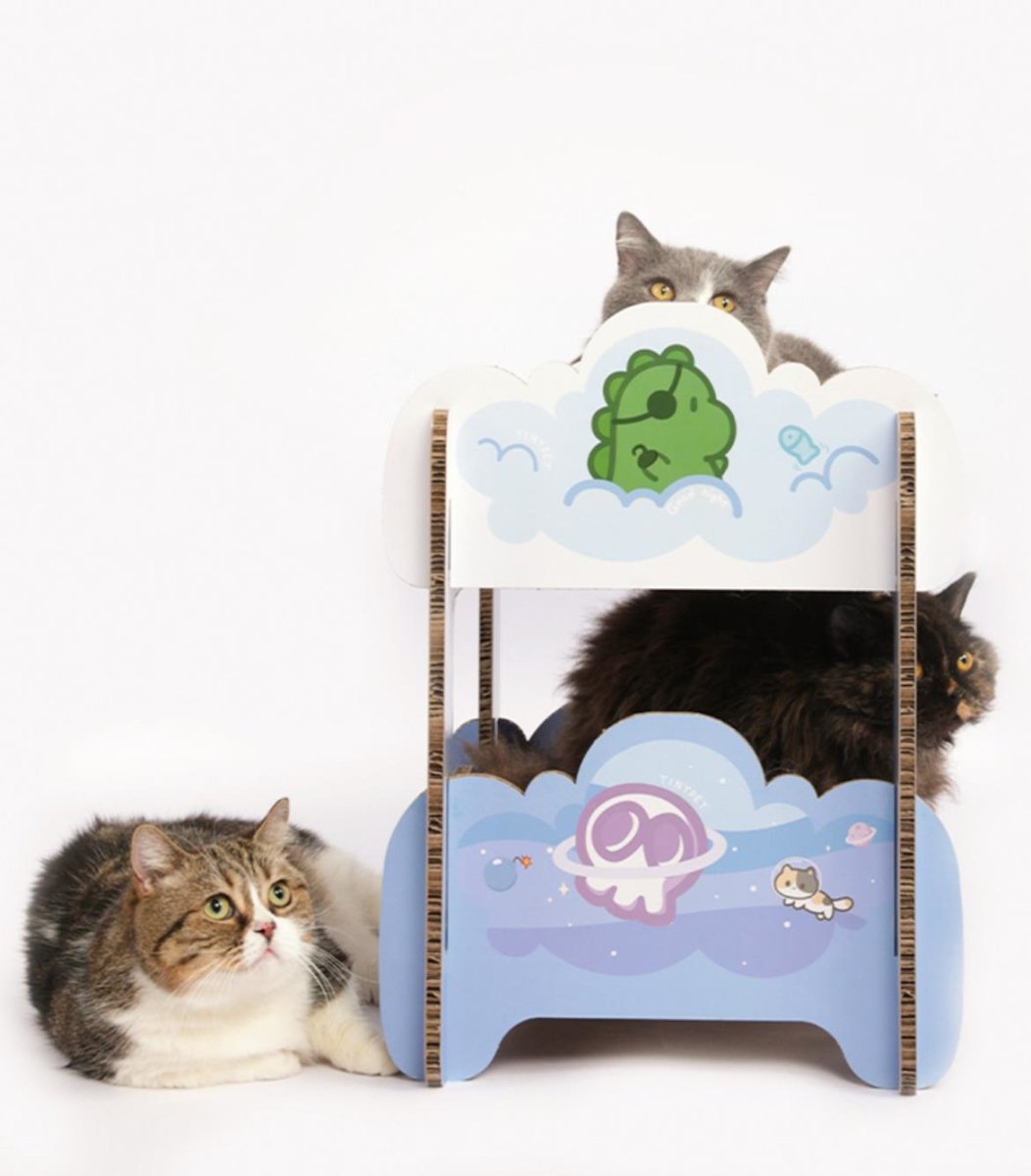 Boys' Dormitory Blue Cat Scratching Board-Living-DECOROLALA