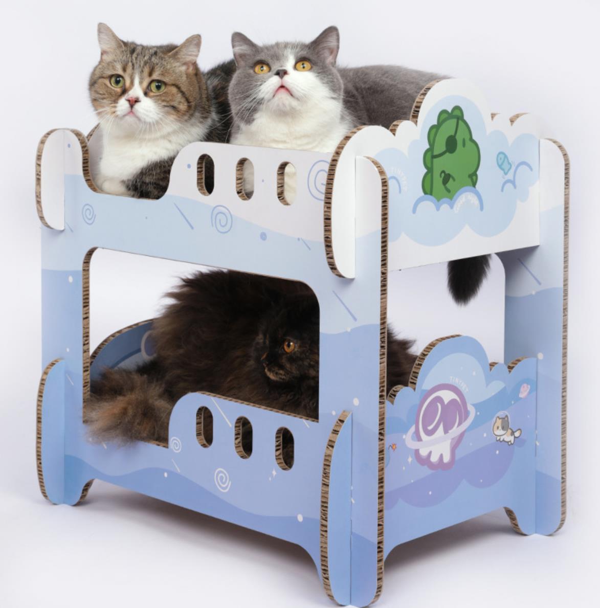 Boys' Dormitory Blue Cat Scratching Board-Living-DECOROLALA