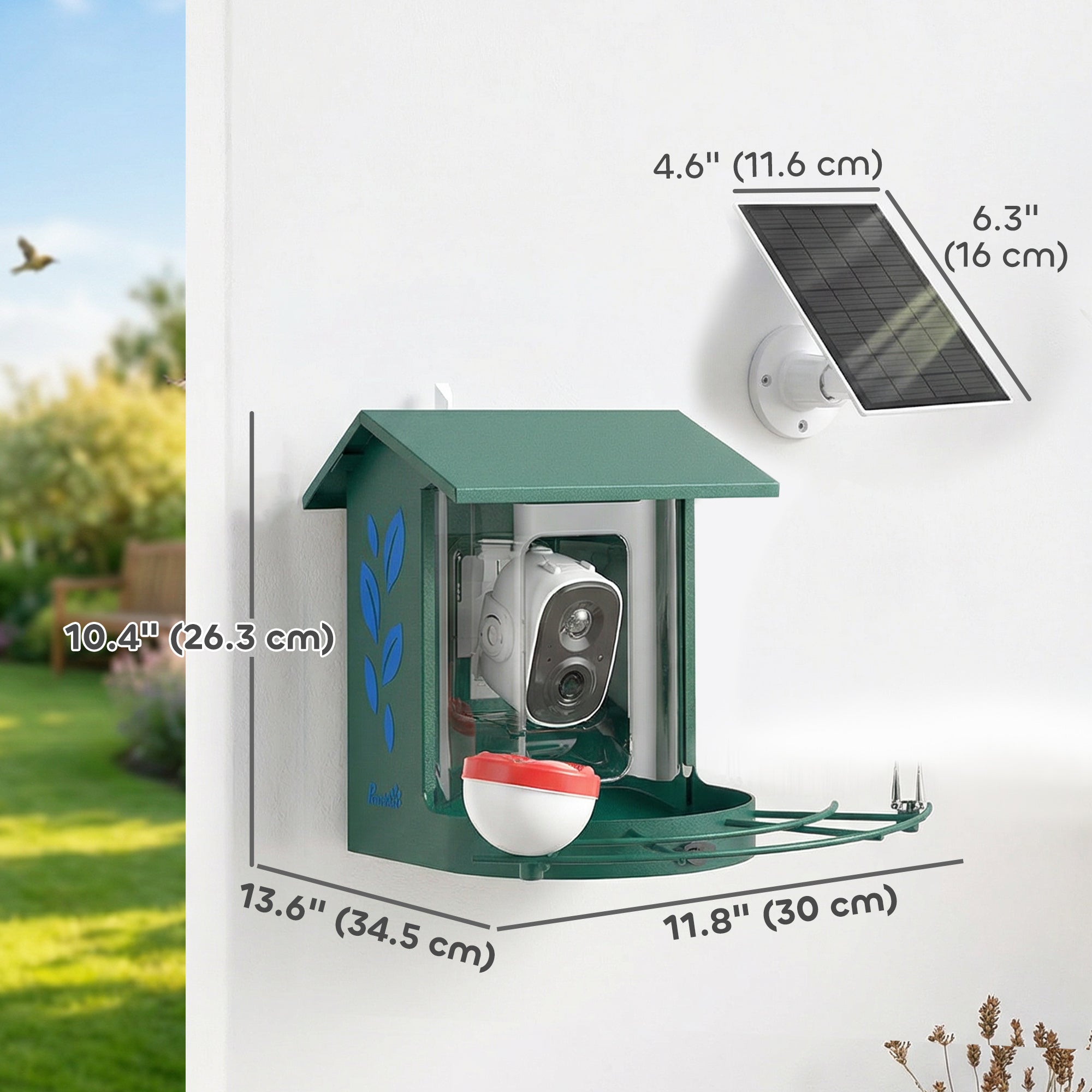 Mangeoire à oiseaux intelligente avec caméra, alimentée à l’énergie solaire, identification par IA de plus de 16 000 espèces d’oiseaux, capture vidéo automatique et détection de mouvement