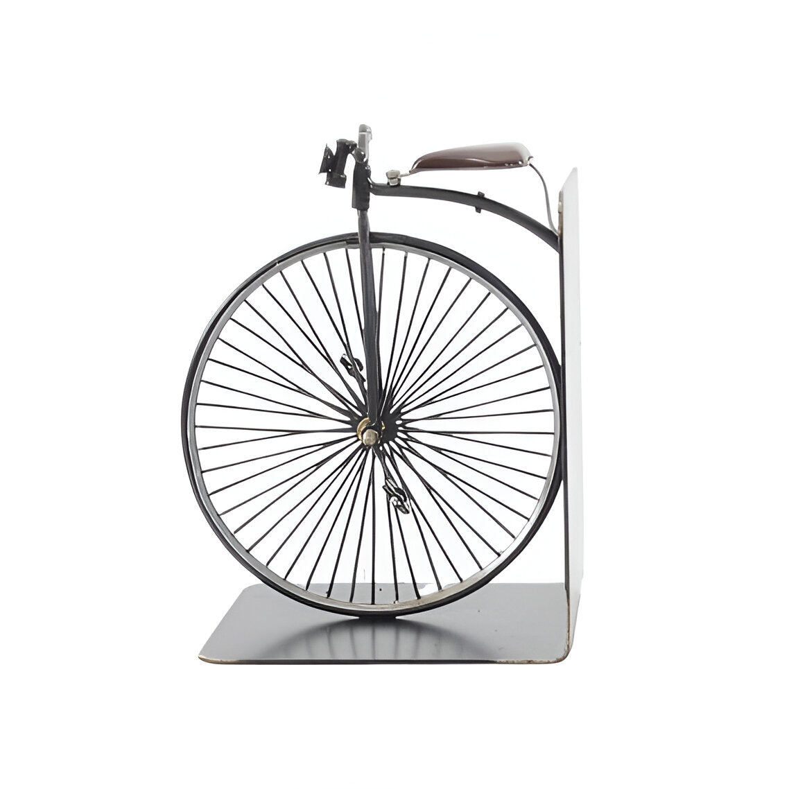 c1870 High Wheeler Bicycle Metal Decorative Bookends-Sculptures-DECOROLALA