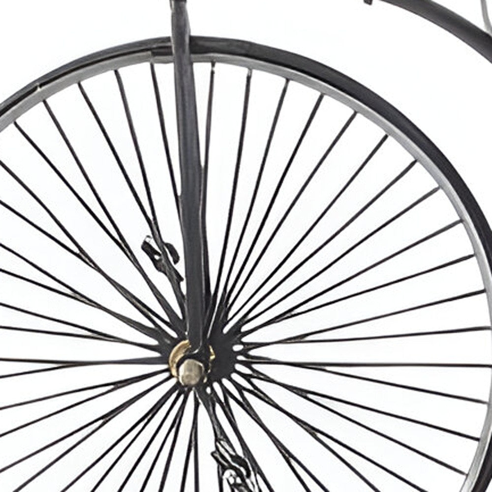 c1870 High Wheeler Bicycle Metal Decorative Bookends-Sculptures-DECOROLALA