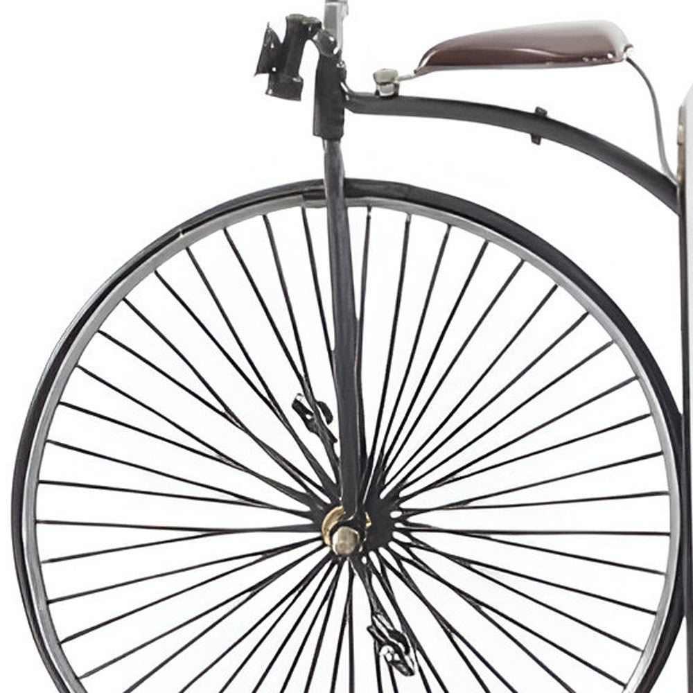 c1870 High Wheeler Bicycle Metal Decorative Bookends-Sculptures-DECOROLALA