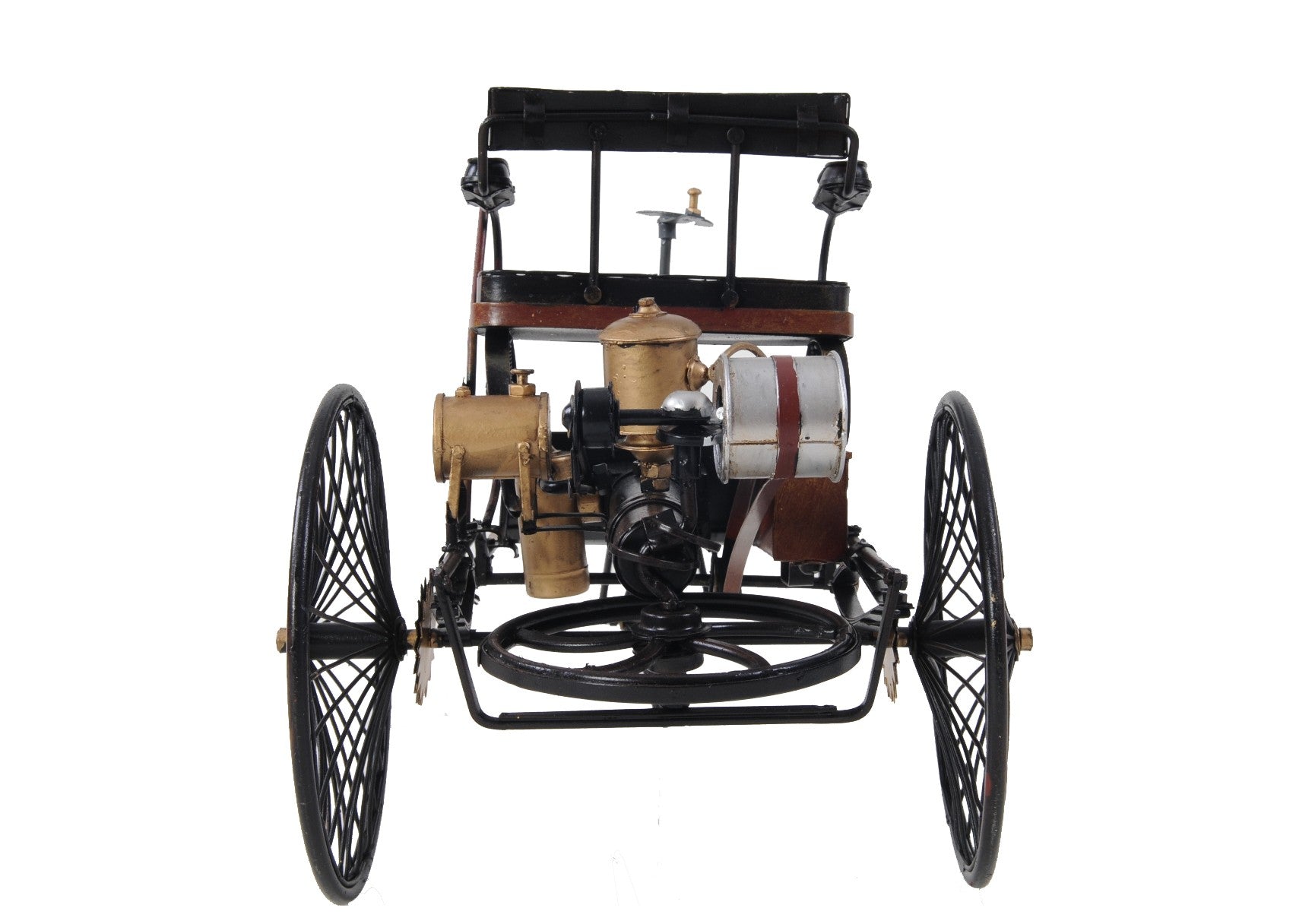 c1886 Three Wheeled Mercedes Benz Motor Car Sculpture-Sculptures-DECOROLALA