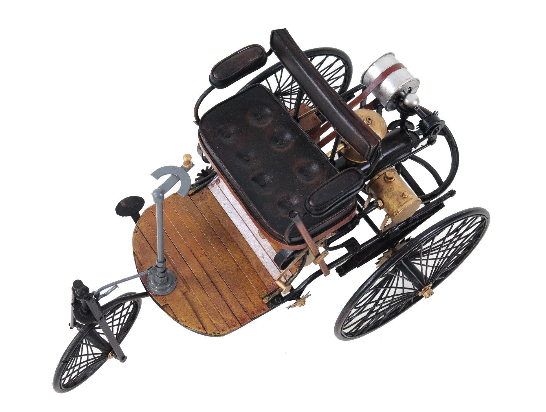 c1886 Three Wheeled Mercedes Benz Motor Car Sculpture-Sculptures-DECOROLALA