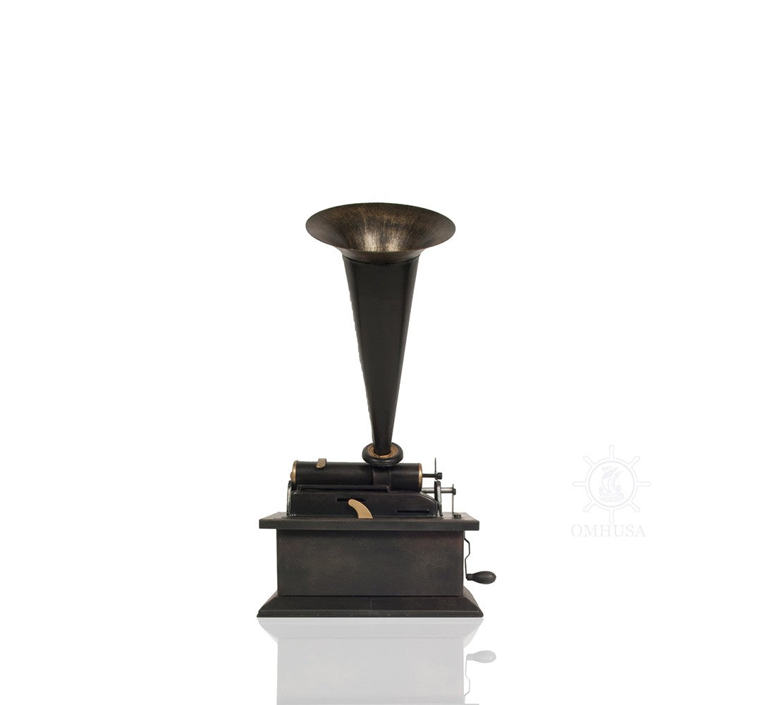 c1901 Edison Standard Phonograph Replica Sculpture-Sculptures-DECOROLALA