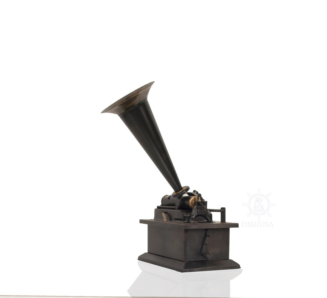 c1901 Edison Standard Phonograph Replica Sculpture-Sculptures-DECOROLALA
