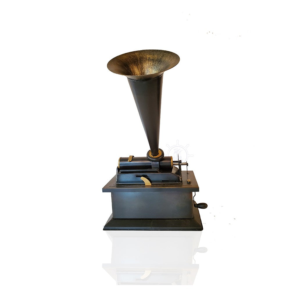 c1901 Edison Standard Phonograph Replica Sculpture-Sculptures-DECOROLALA