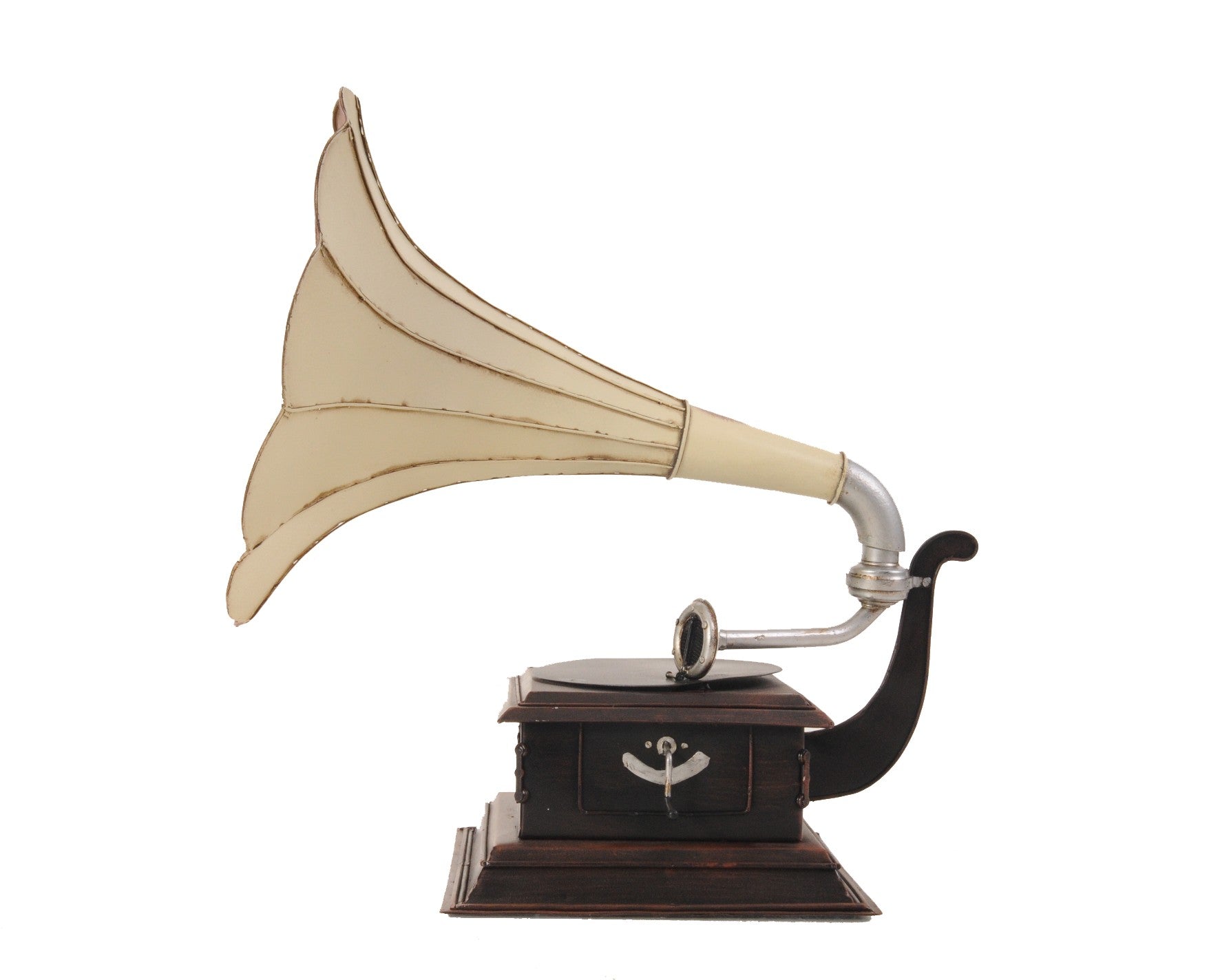 c1911 HMV Gramophone Built to Scale Model Sculpture-Sculptures-DECOROLALA