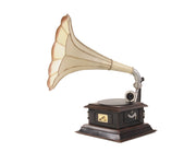 c1911 HMV Gramophone Built to Scale Model Sculpture-Sculptures-DECOROLALA