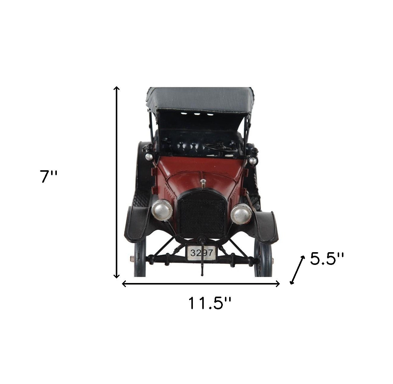 c1924 Red Ford Model T Car Sculpture-Sculptures-DECOROLALA