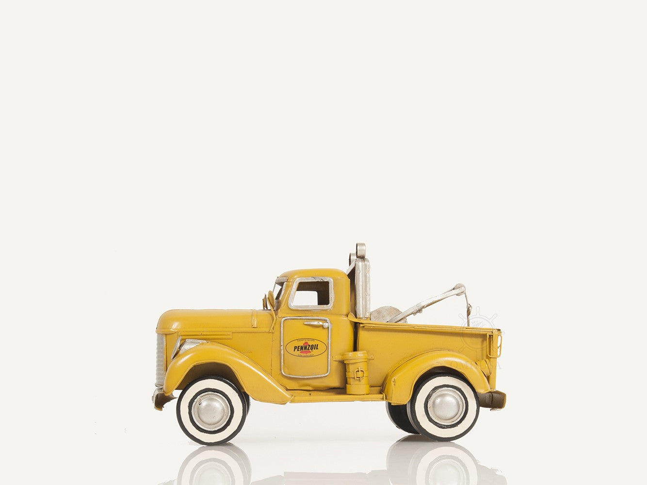 c1926 Pennzoil Tow Truck Yellow Model Sculpture-Sculptures-DECOROLALA