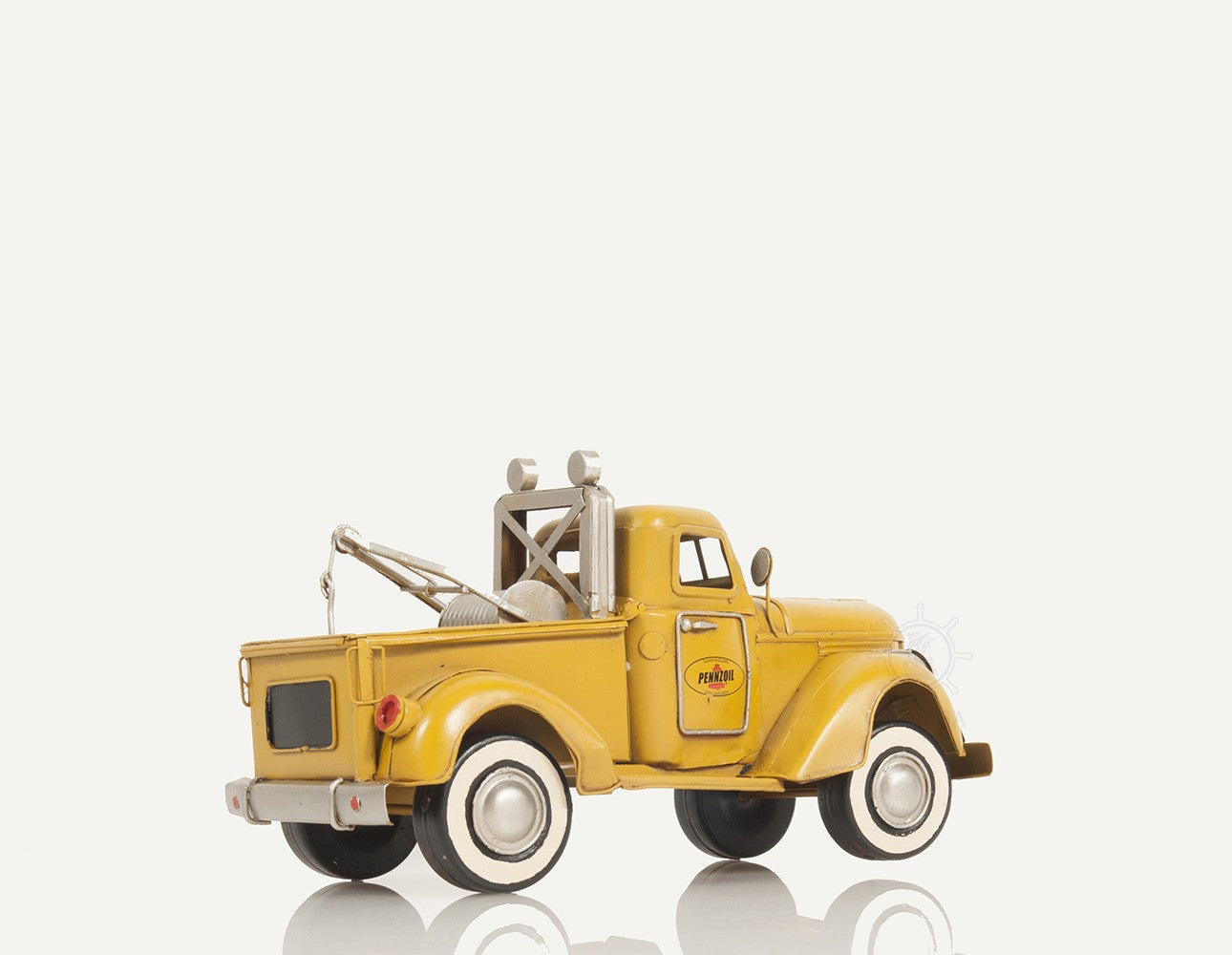 c1926 Pennzoil Tow Truck Yellow Model Sculpture-Sculptures-DECOROLALA