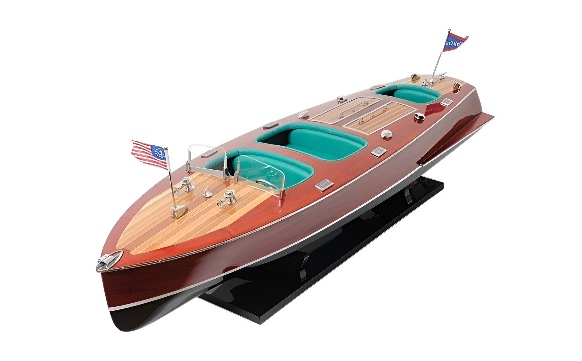 c1928 Chris Craft Triple Cockpit Large Painted Model-Sculptures-DECOROLALA