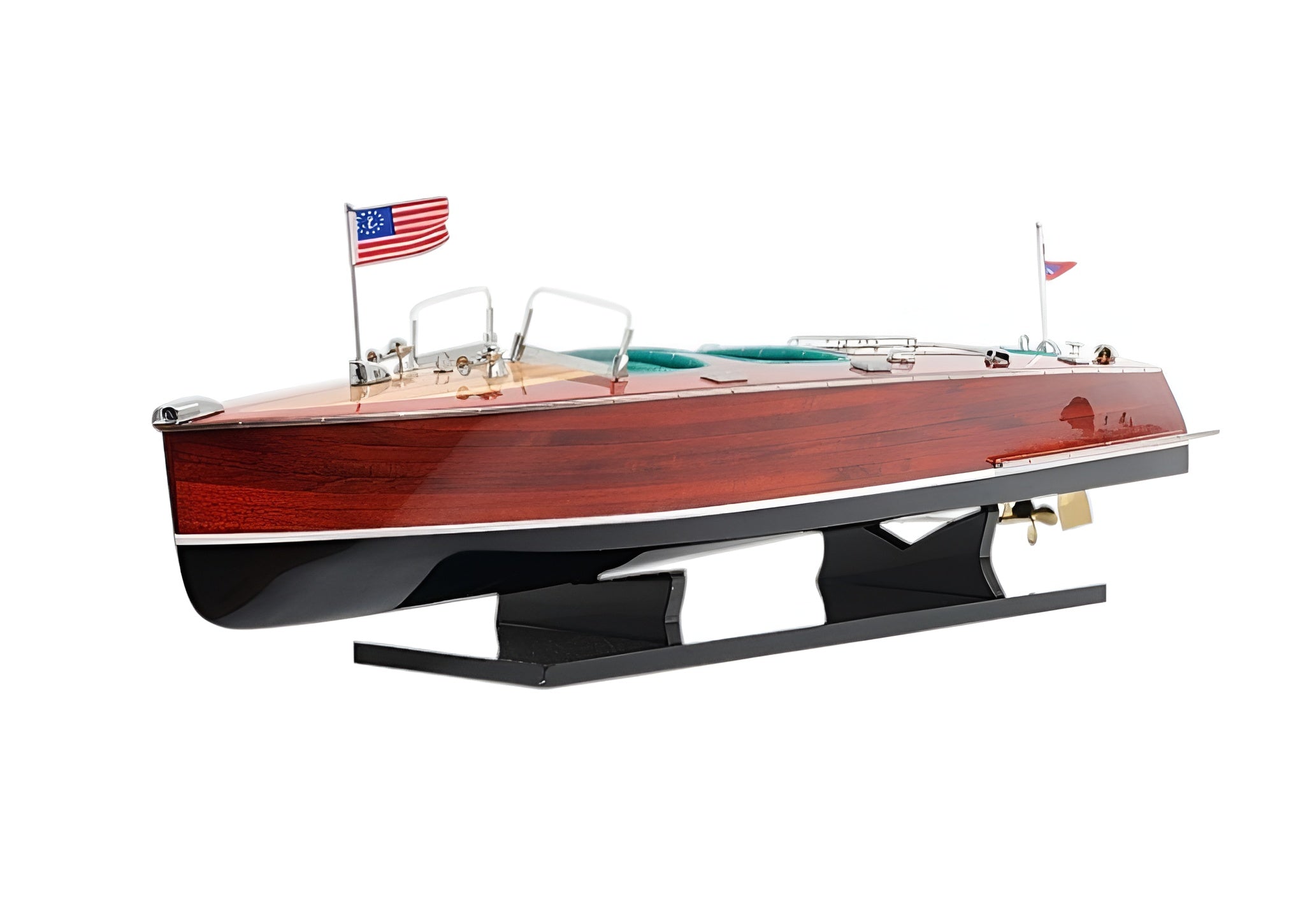 c1928 Chris Craft Triple Cockpit Large Painted Model-Sculptures-DECOROLALA