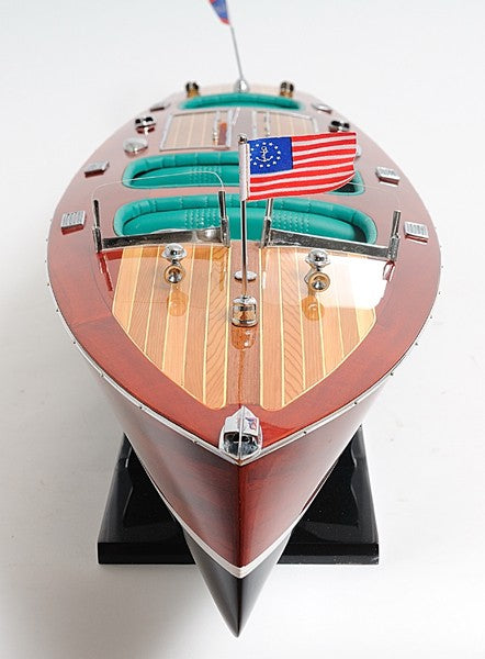 c1928 Chris Craft Triple Cockpit Large Painted Model-Sculptures-DECOROLALA