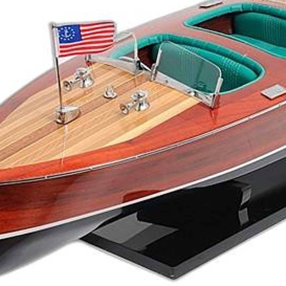 c1928 Chris Craft Triple Cockpit Large Painted Model-Sculptures-DECOROLALA