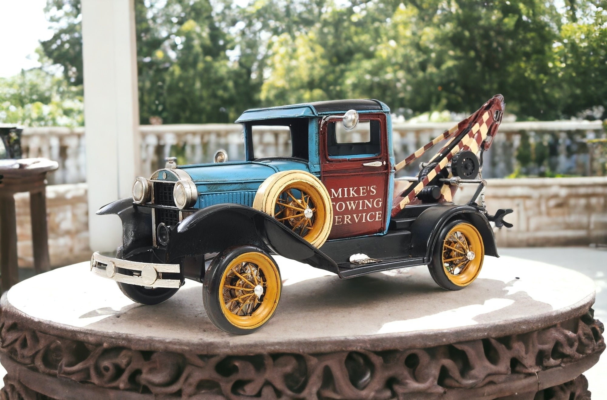 c1931 Ford Model A Tow Truck Sculpture-Sculptures-DECOROLALA