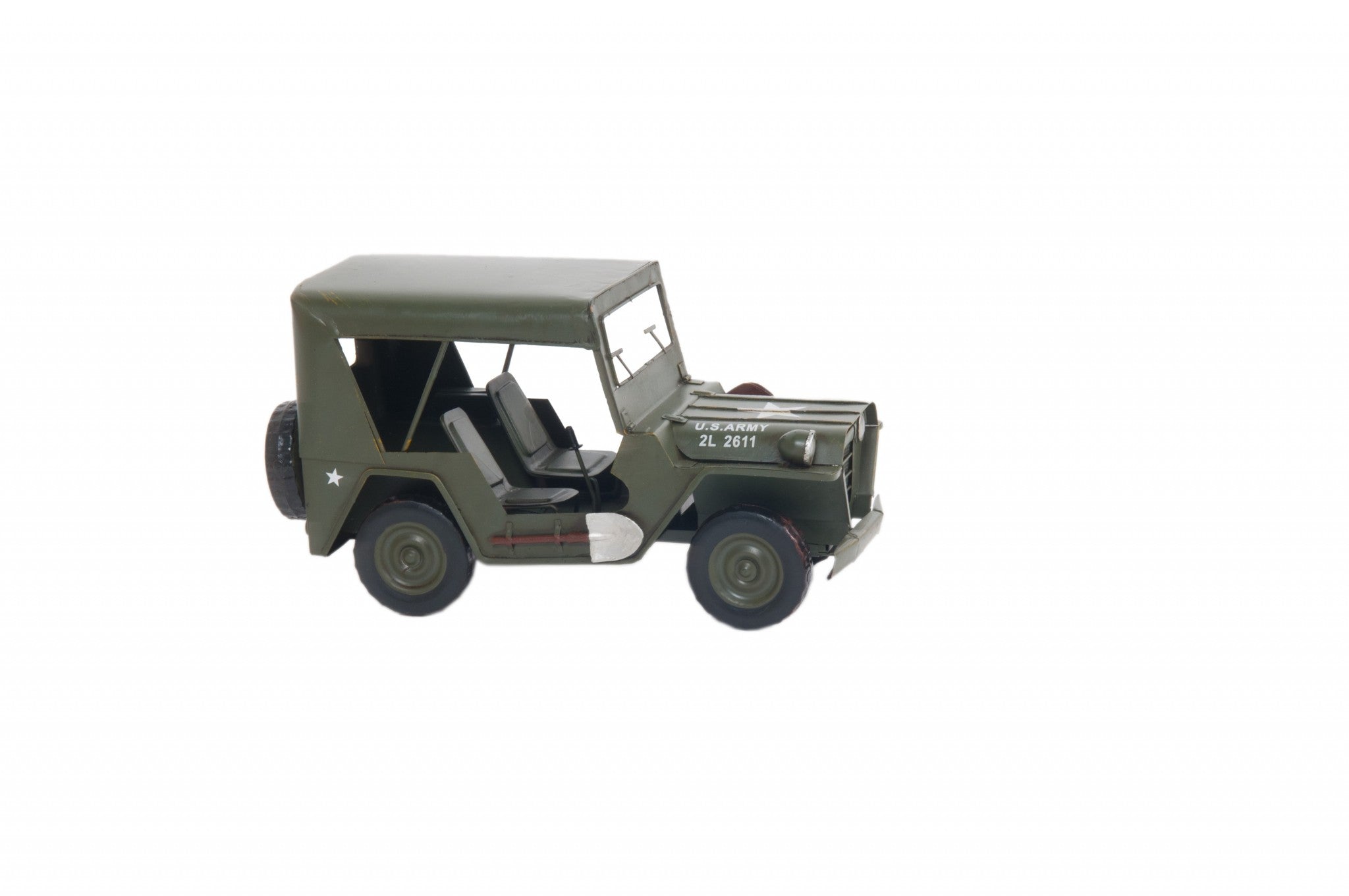 c1940 Willys Quad Overland Jeep Sculpture-Sculptures-DECOROLALA