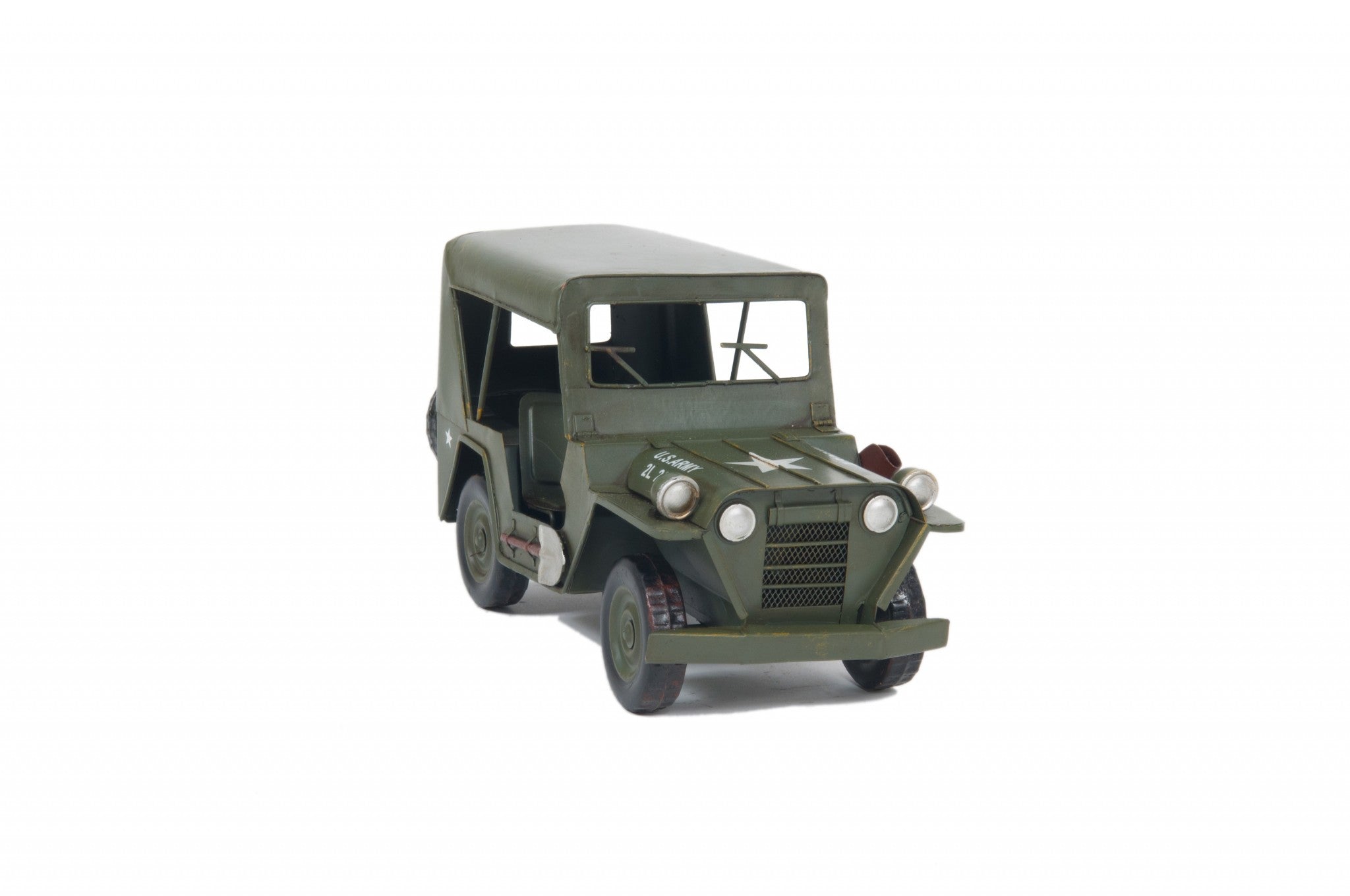 c1940 Willys Quad Overland Jeep Sculpture-Sculptures-DECOROLALA