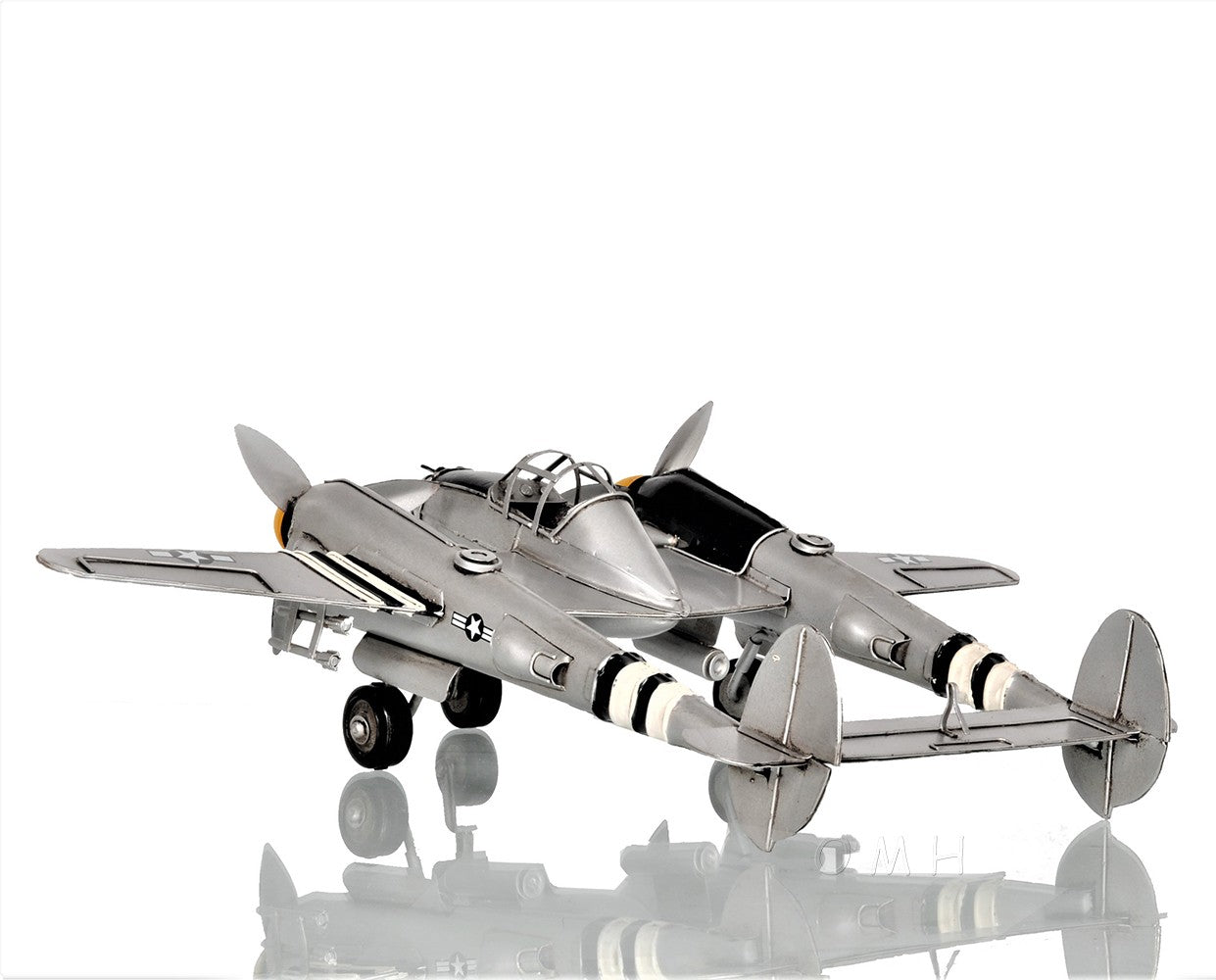 c1941 Lockheed P-38 Lightning Fighter Sculpture-Sculptures-DECOROLALA