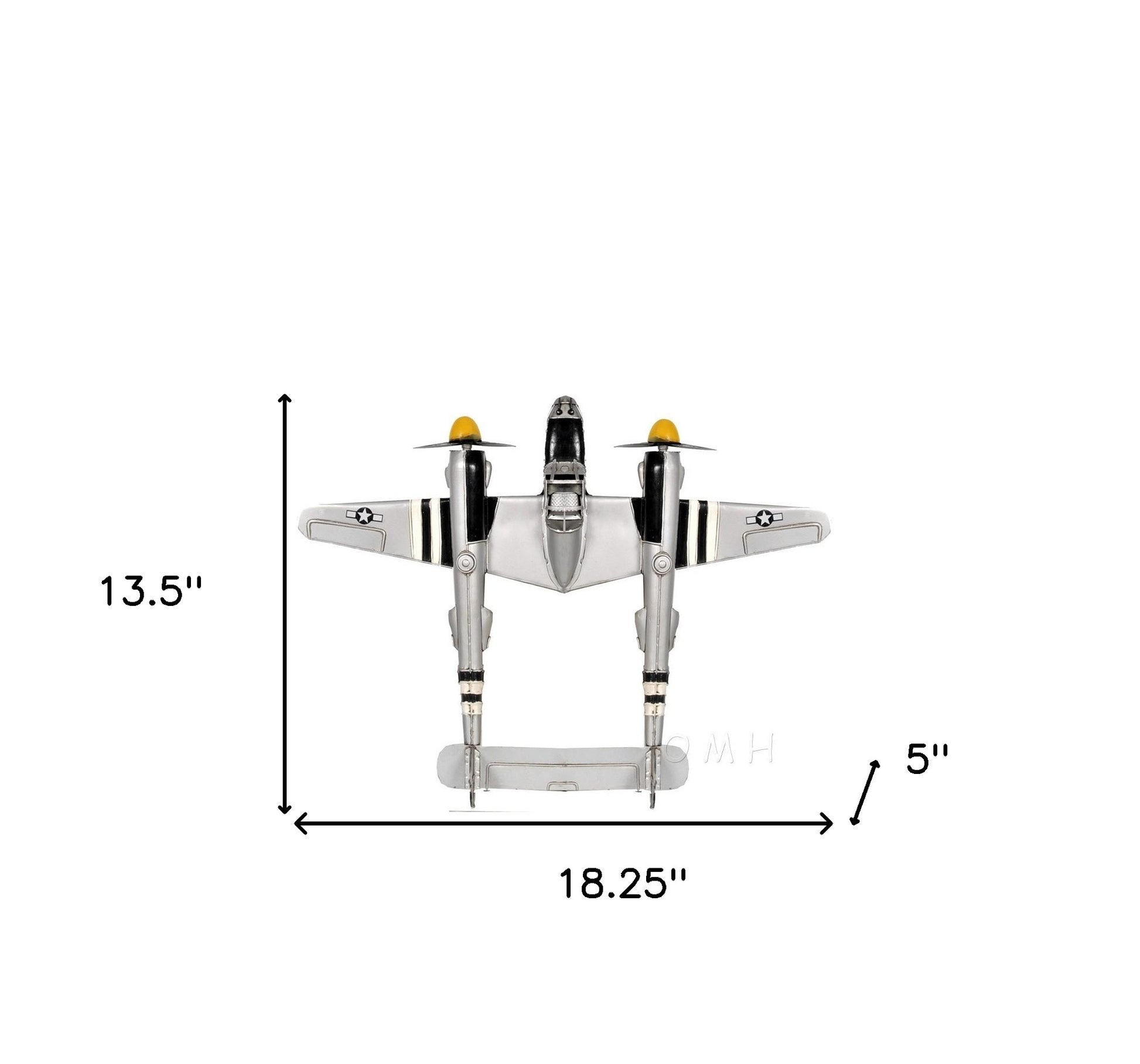 c1941 Lockheed P-38 Lightning Fighter Sculpture-Sculptures-DECOROLALA